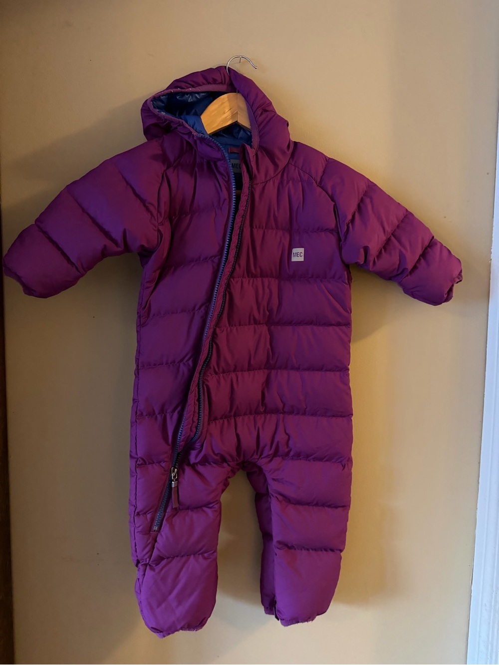 MEC Baby Down Bunting Snowsuit 12M Hooded One Piece